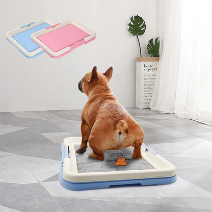 Indoor Portable Dog Training Toilet for Small Pets - Cat Litter Box and Puppy Pad Holder Tray