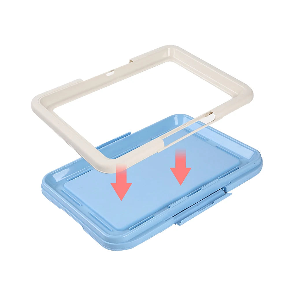 Indoor Portable Dog Training Toilet for Small Pets - Cat Litter Box and Puppy Pad Holder Tray